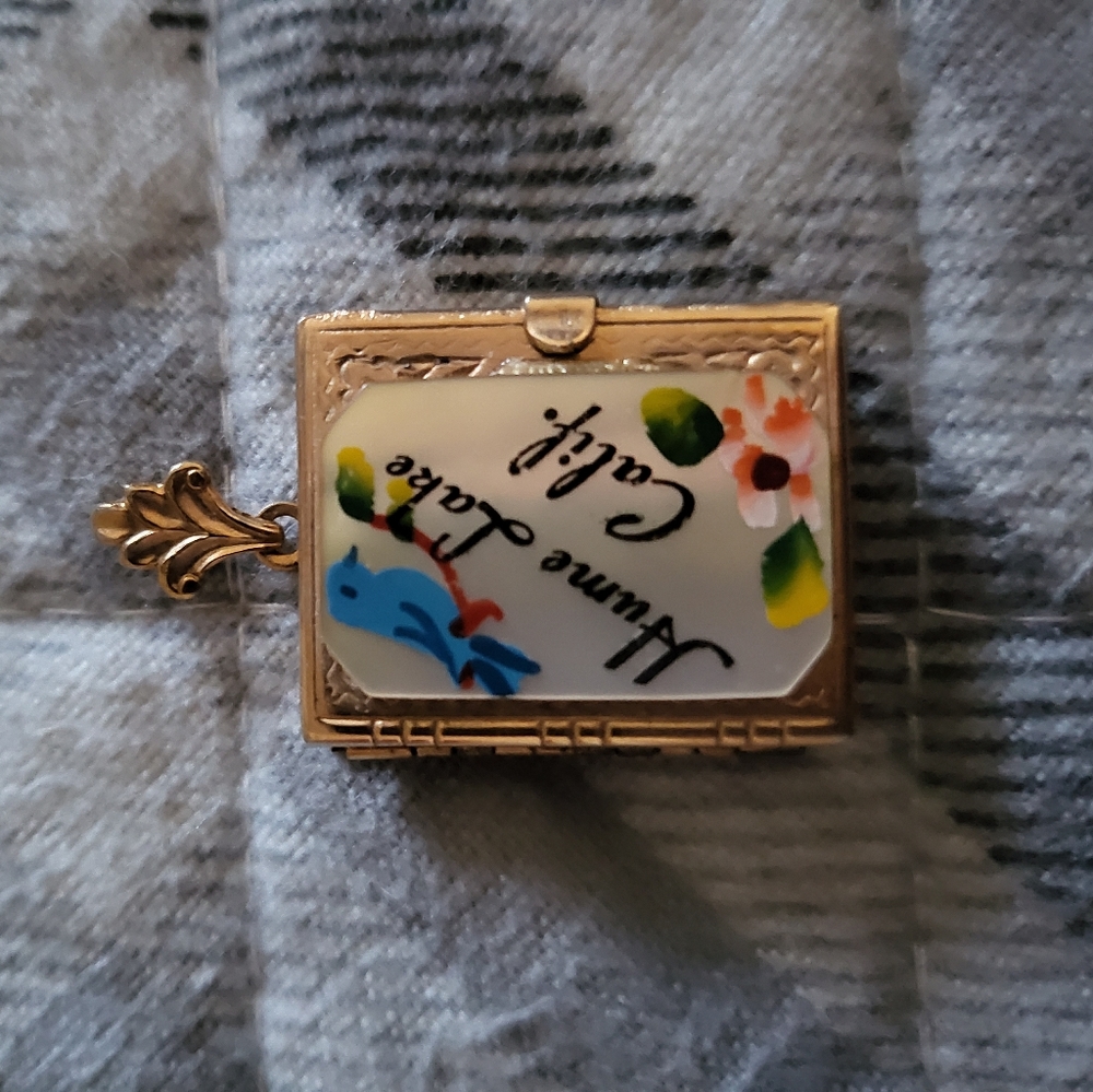 Vintage book locket